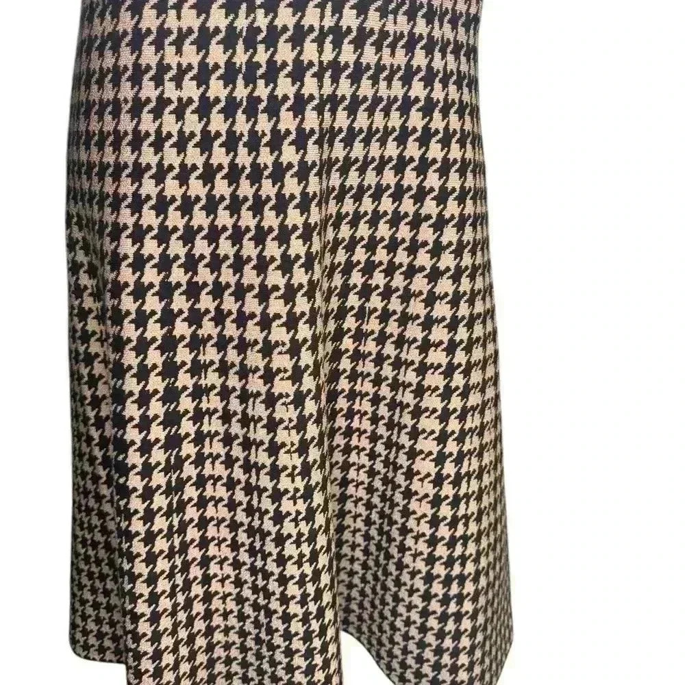 Ann Taylor Houndstooth Flare Dress Stretch Holiday Shimmer Size XS.  #311 - Picture 5 of 13